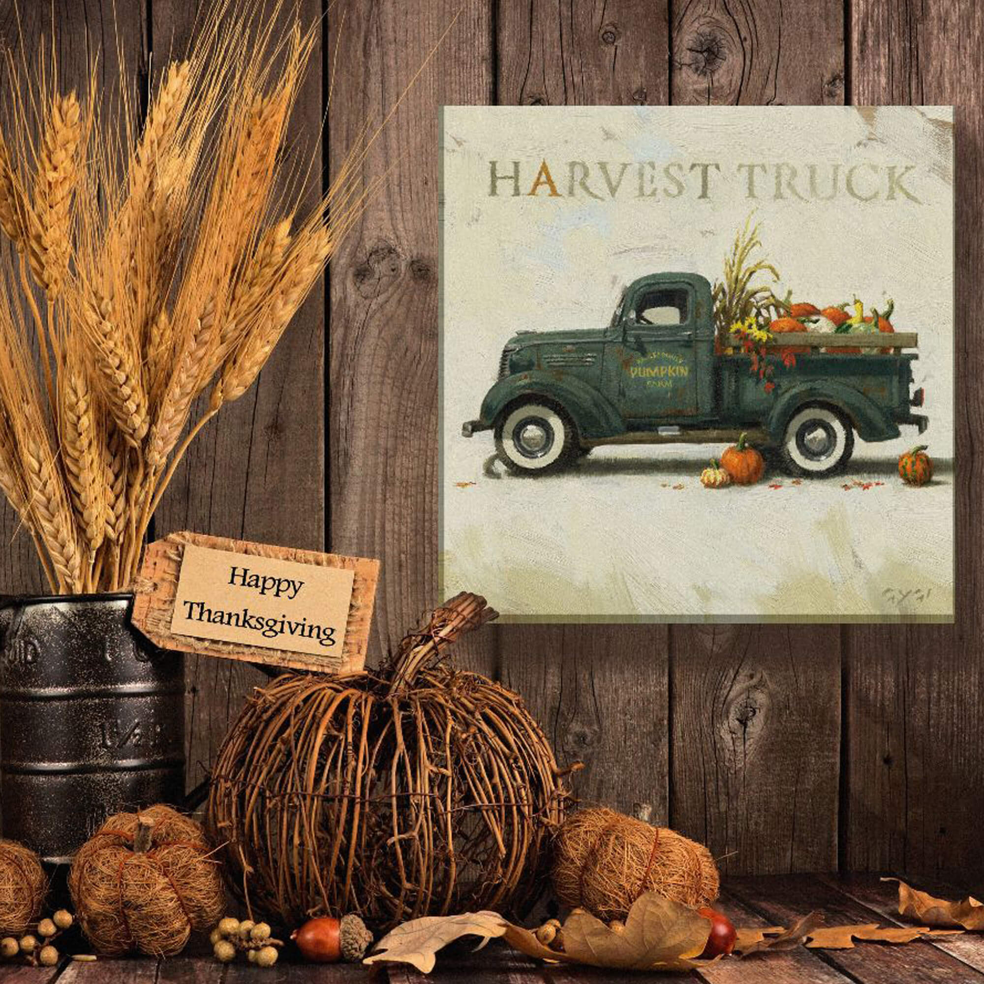 Harvest Truck Giclee Wall Art