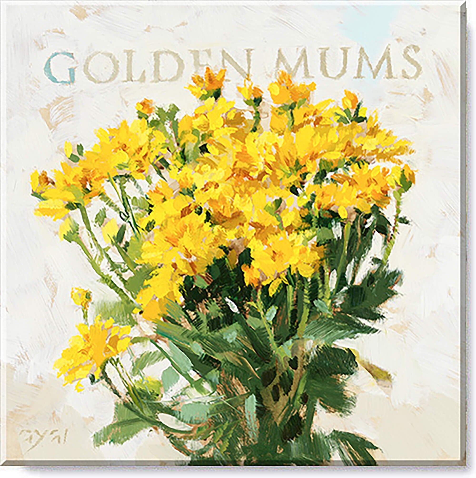 Golden Mums Giclee Wall Art