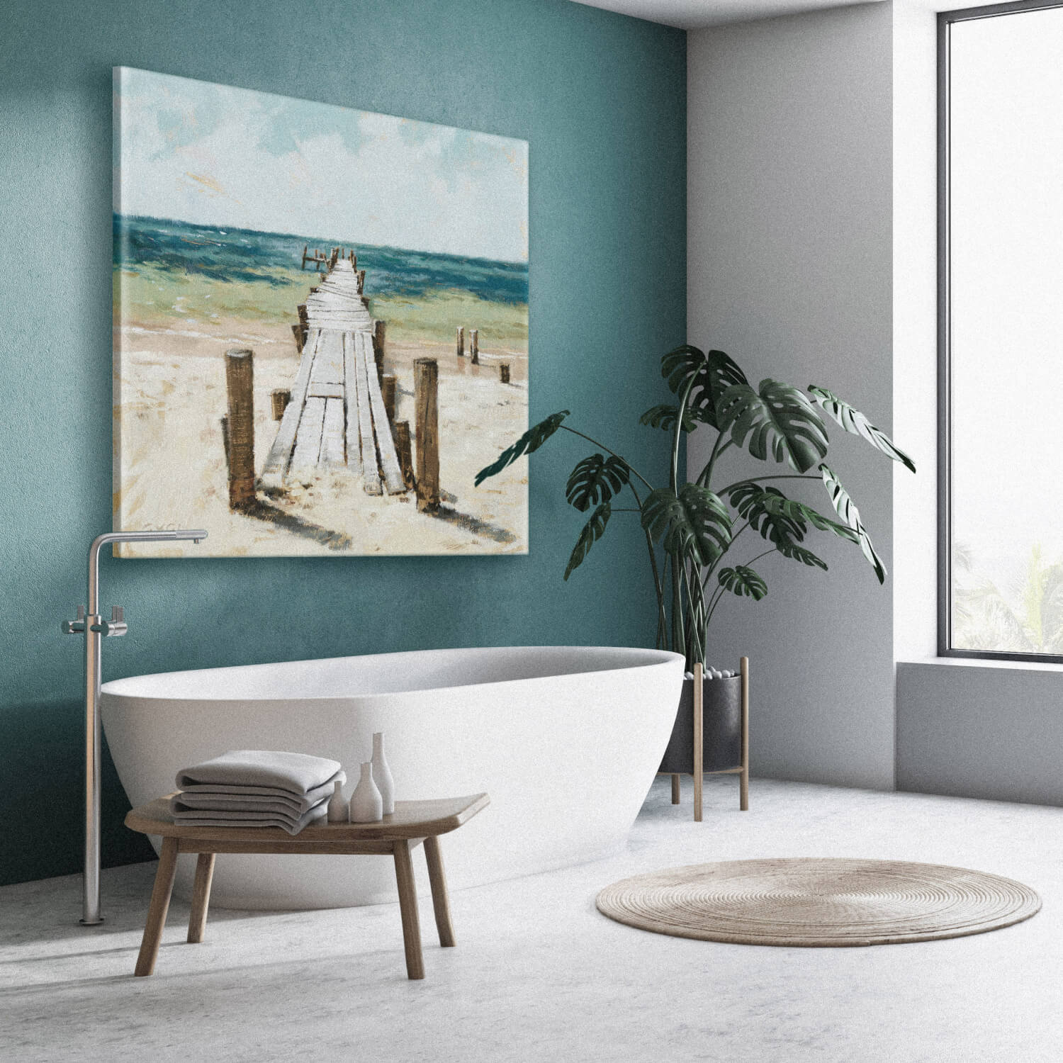 Beach Dock Giclee Wall Art