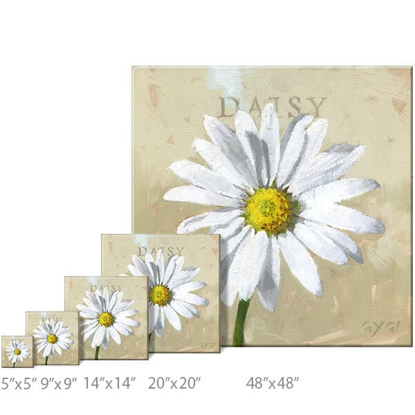 White Daisy Giclee Wall Art