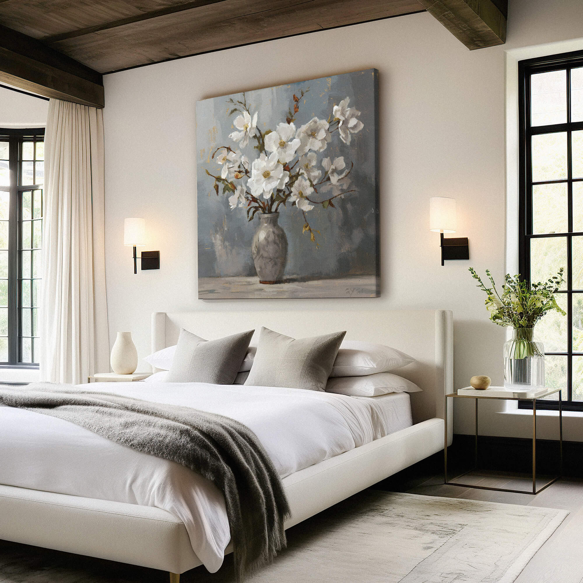 White Dogwood Bouquet Art