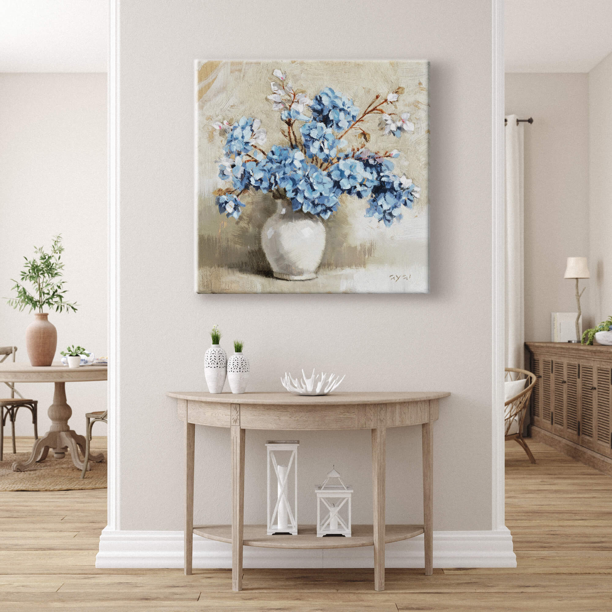 Hydrangea Bouquet Canvas Art
