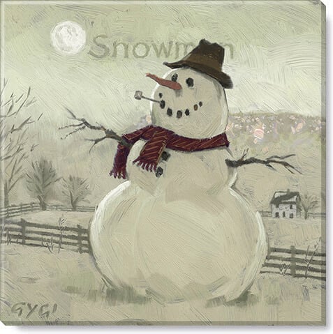 Sepia Snowman At Sunrise