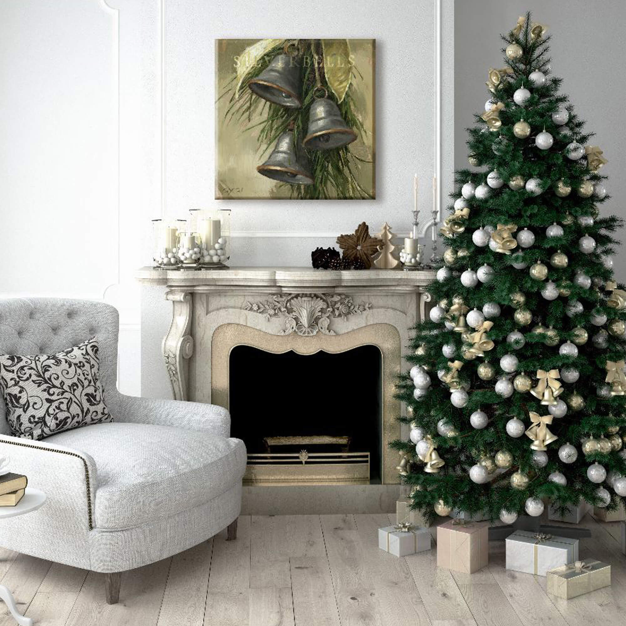 Silver Bells Giclee Wall Art