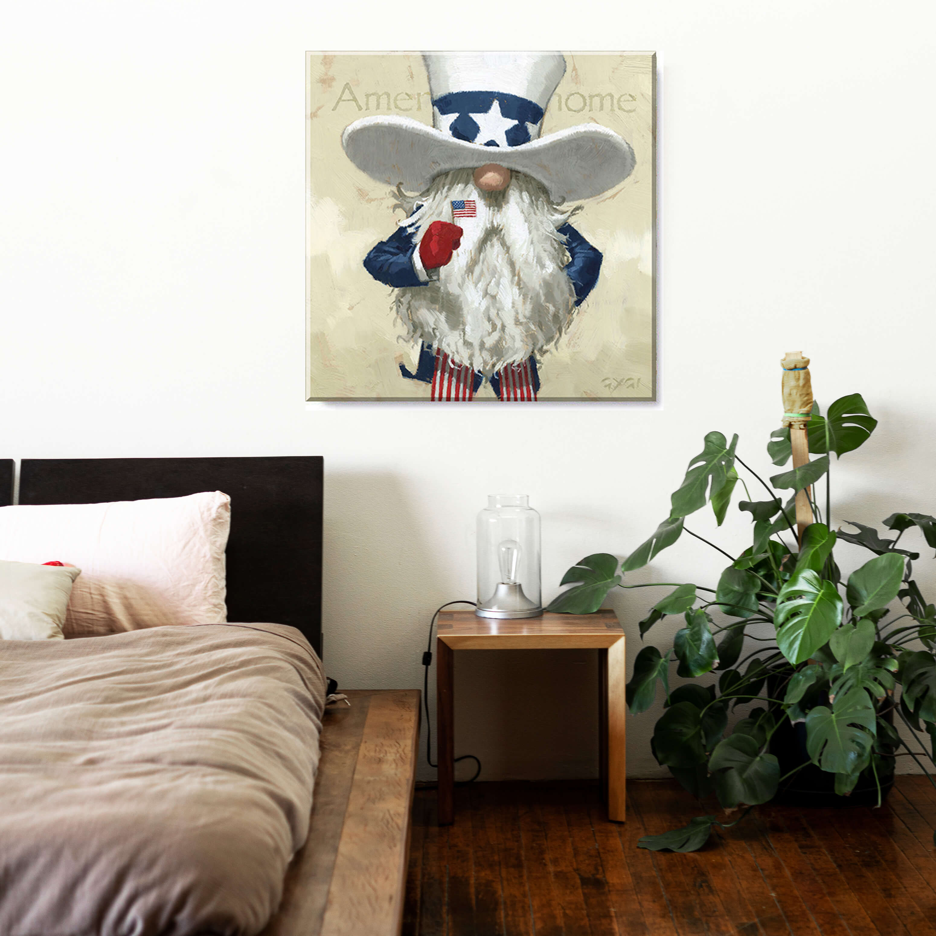 Uncle Sam Gnome Giclee Art